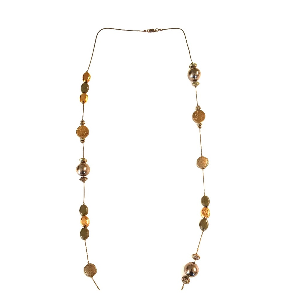 Long beaded style necklace, measur in pics